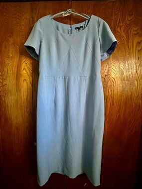 Preston and York periwinkle blue shift dress.